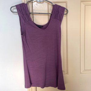 Banana Republic Purple Modal Tank Top with Ruched Straps